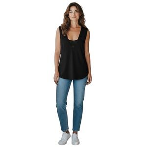 Sweet Pea by Stacy Frati Black Tank Top Size Large